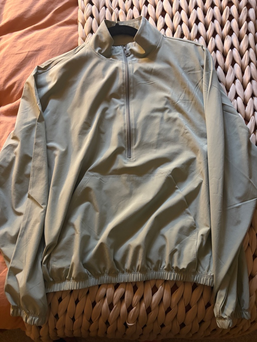 Women’s beyond yoga in stride half zip pullover.